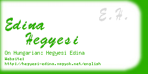 edina hegyesi business card